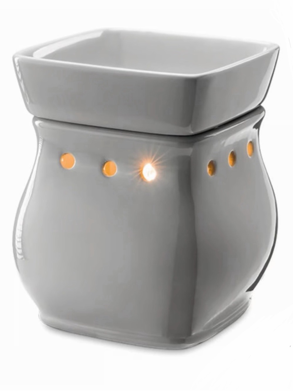 Scentsy Classic Curve Gloss Gray Wax Warmer Retired 52200